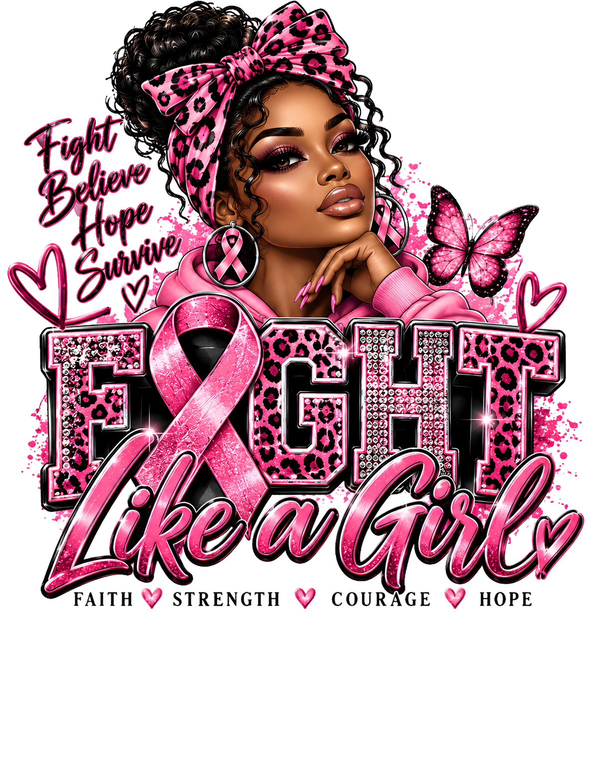Breast Cancer Awareness Pink Ribbon T-Shirt
