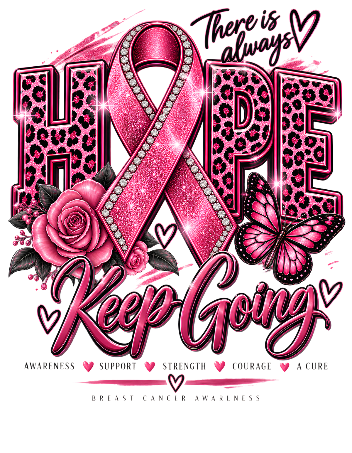 Hope, Keep Going Motivational Graphic T-Shirt