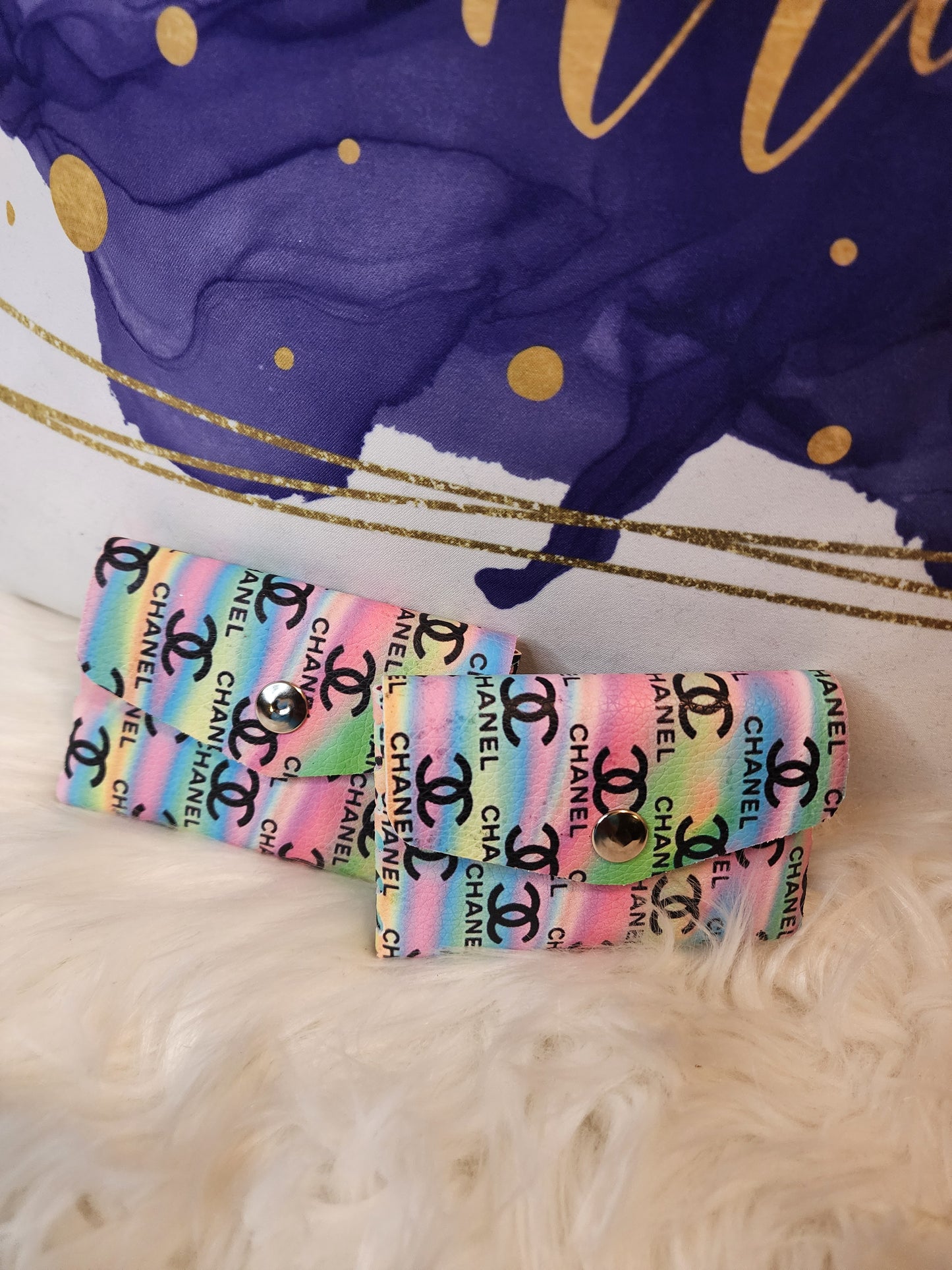 Rainbow Chic 2 C Faux Leather Coin Purse