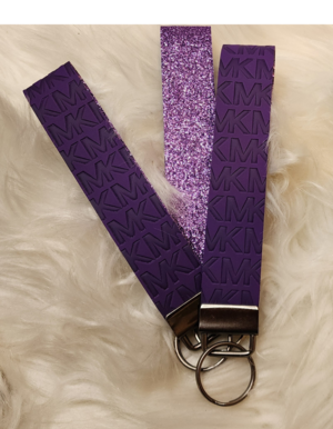 Faux Leather Wristlet Keychains