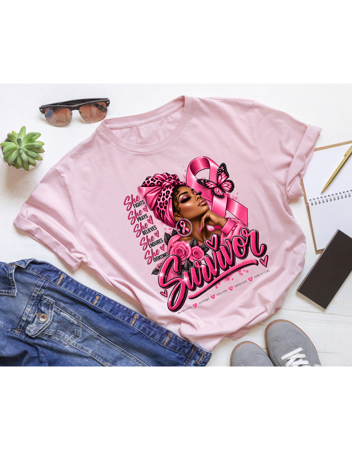Cancer Survivor Awareness Graphic T-Shirt