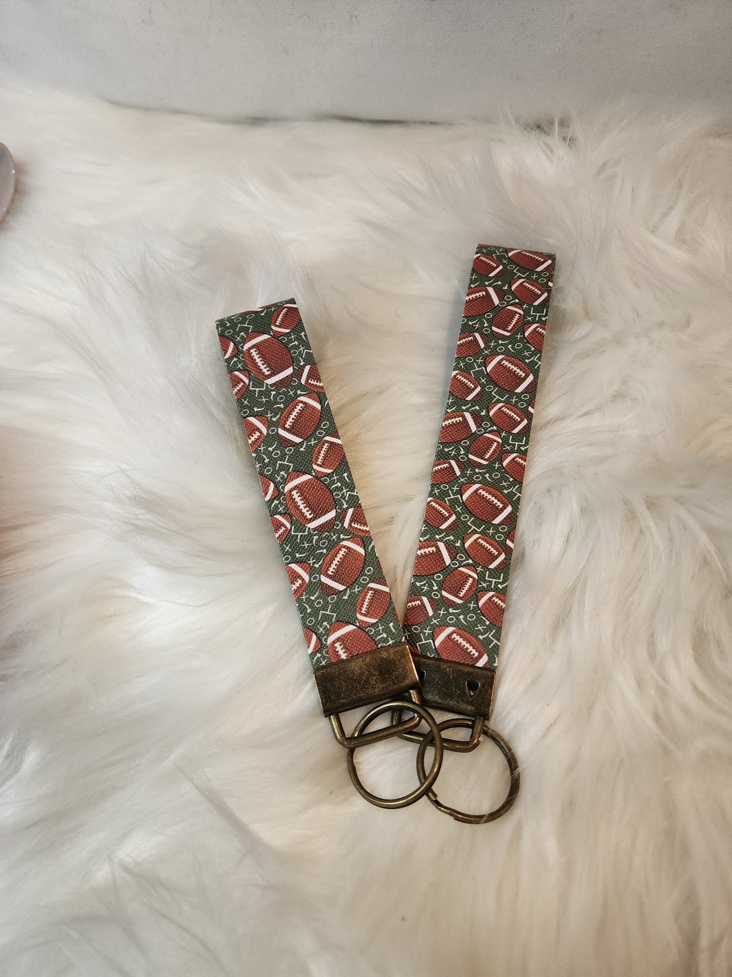 Faux Leather Wristlet Keychains