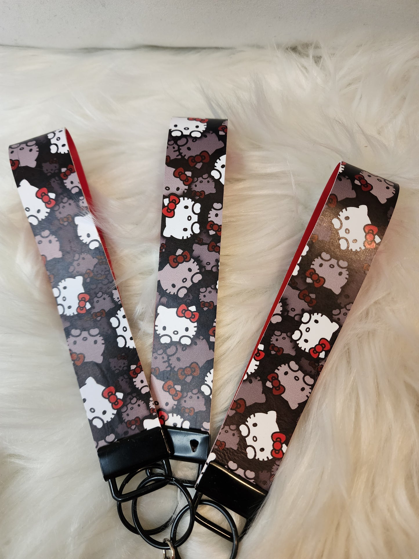 Faux Leather Wristlet Keychains