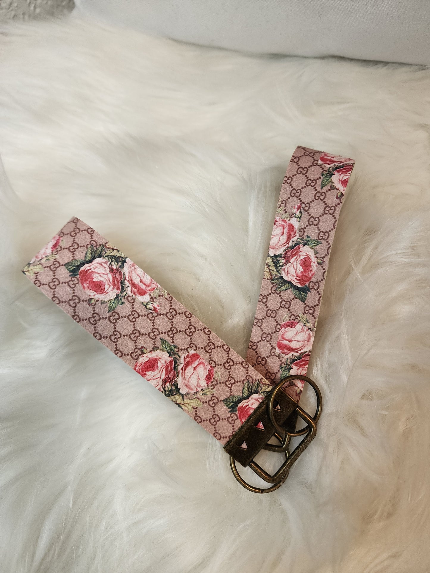 Faux Leather Wristlet Keychains