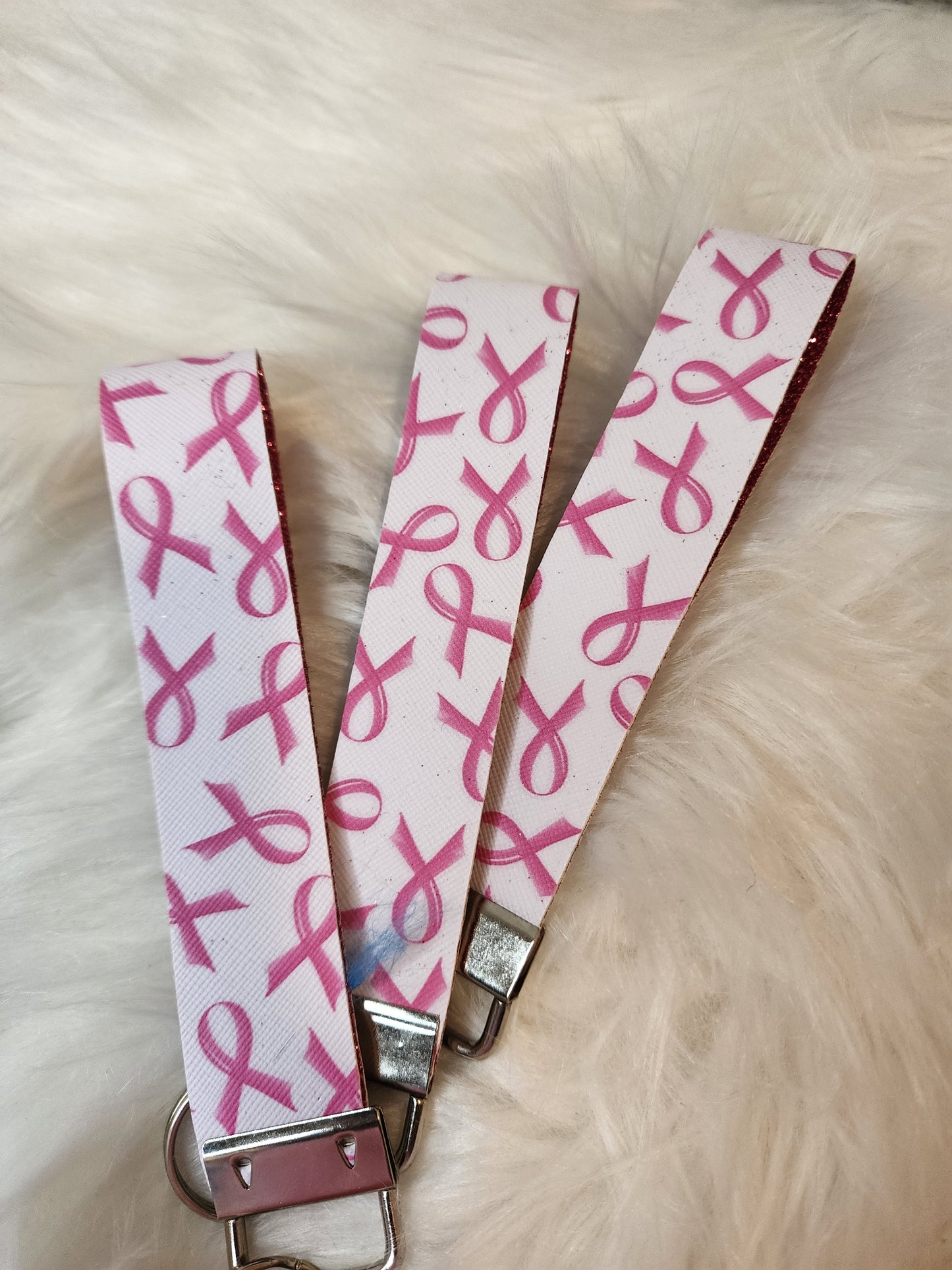 Faux Leather Wristlet Keychains