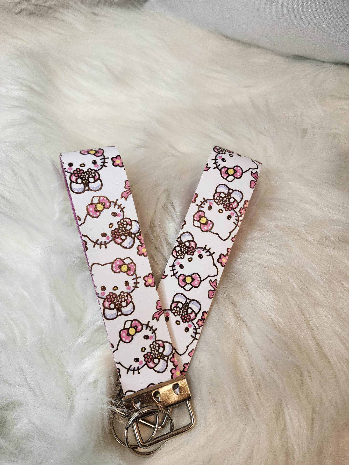 Faux Leather Wristlet Keychains