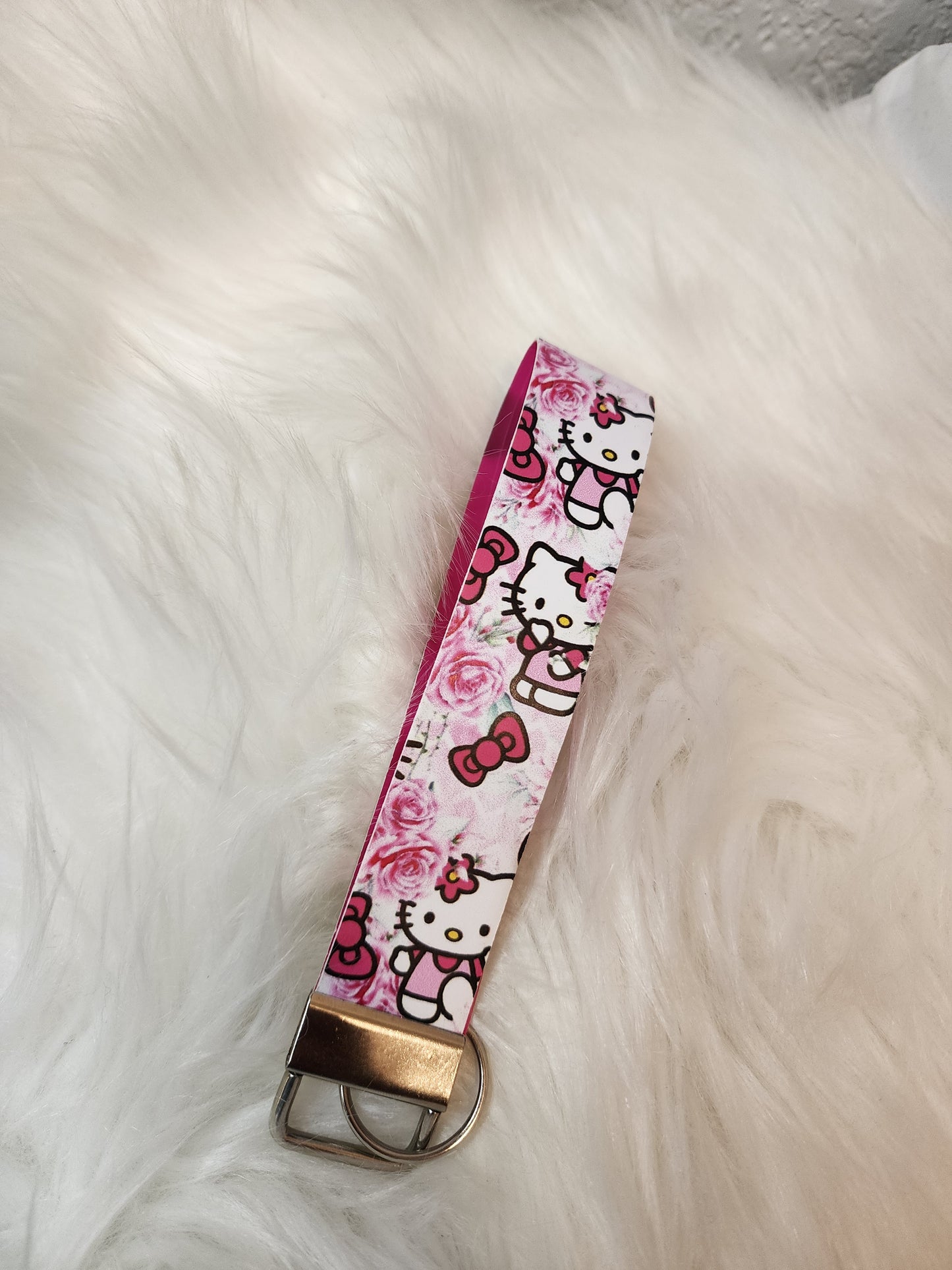 Faux Leather Wristlet Keychains
