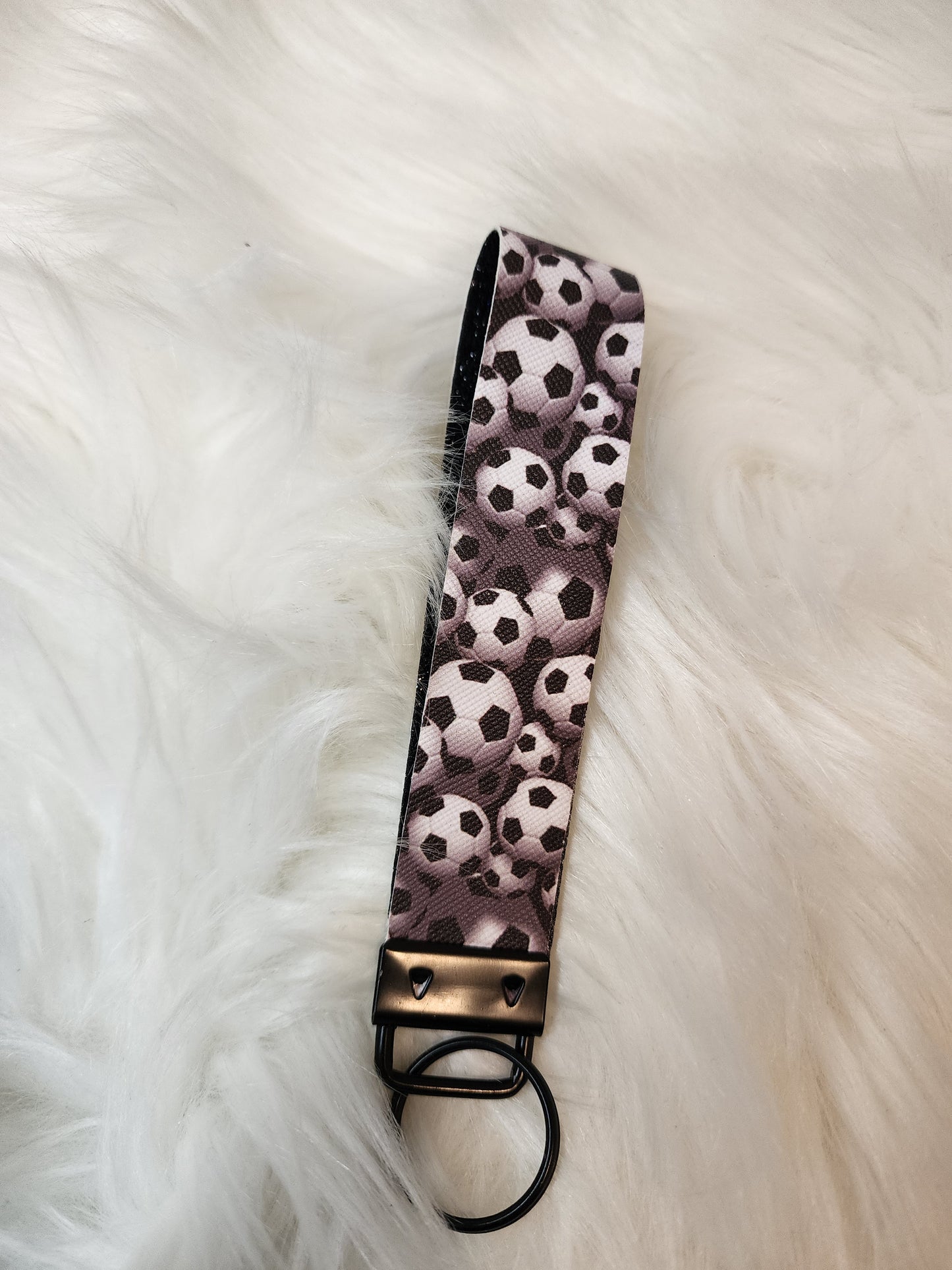 Faux Leather Wristlet Keychains