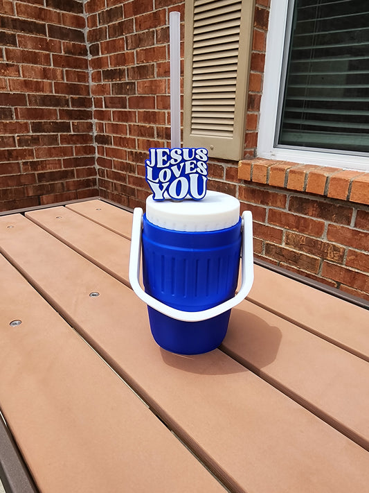 Blue and White Can Cooler Holder 12oz | D2 Kreationz
