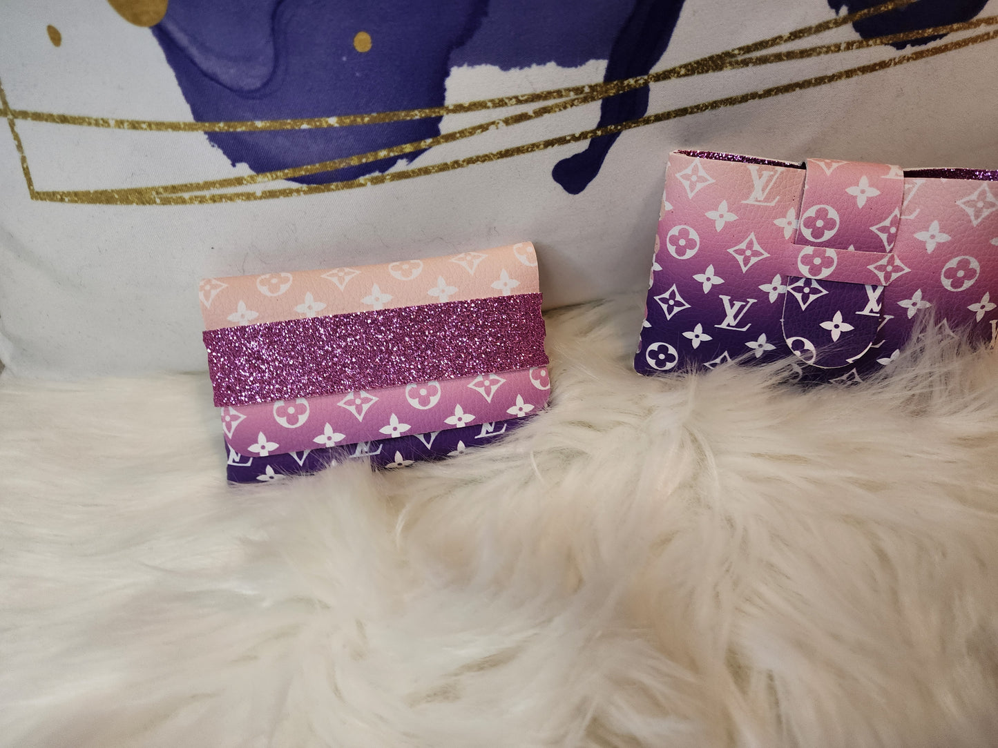 Grape Louie Faux Leather Coin Purse