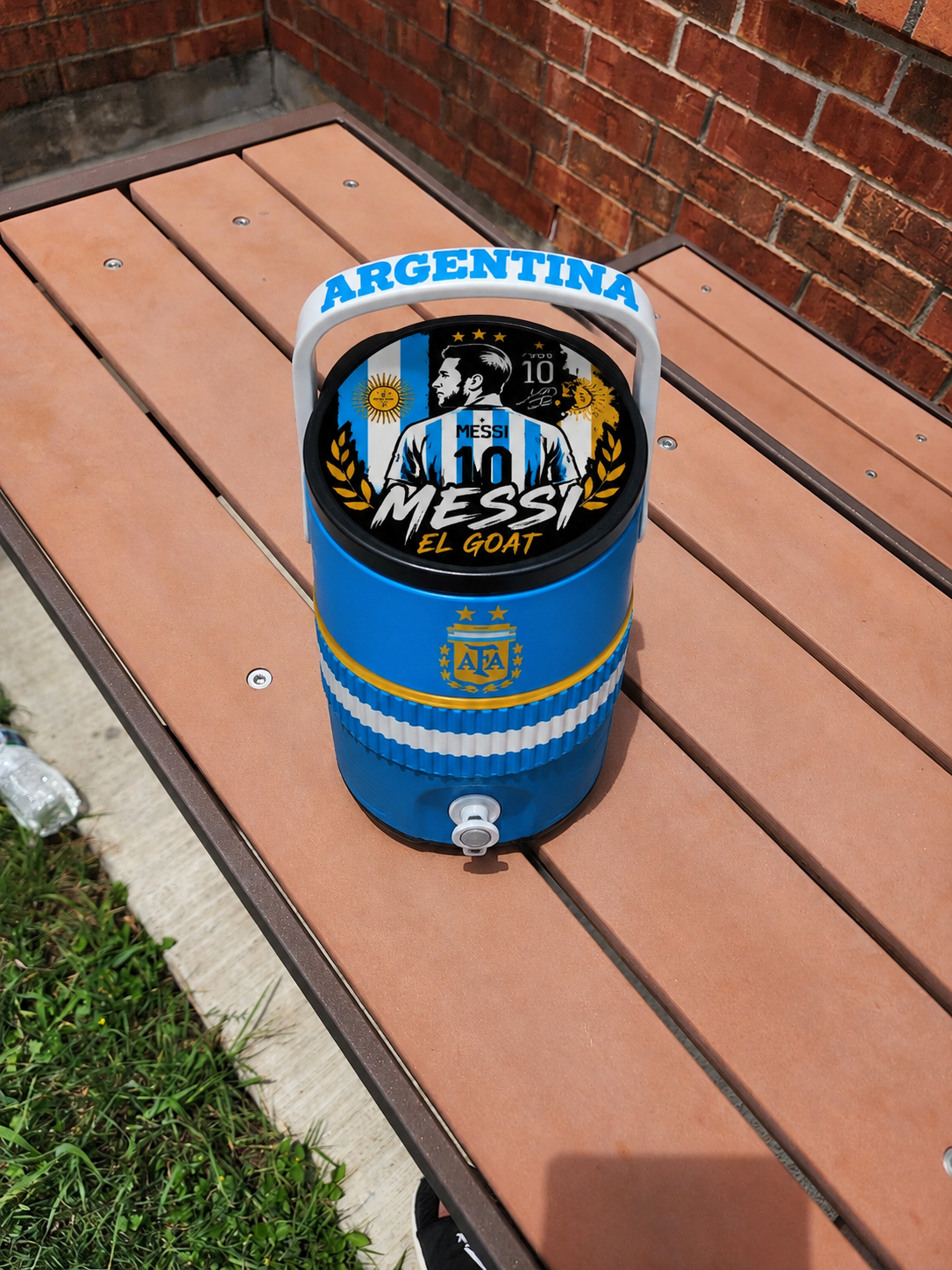 Messi El Goat #10 Argentina 12oz Can Koozie | D2 Kreationz