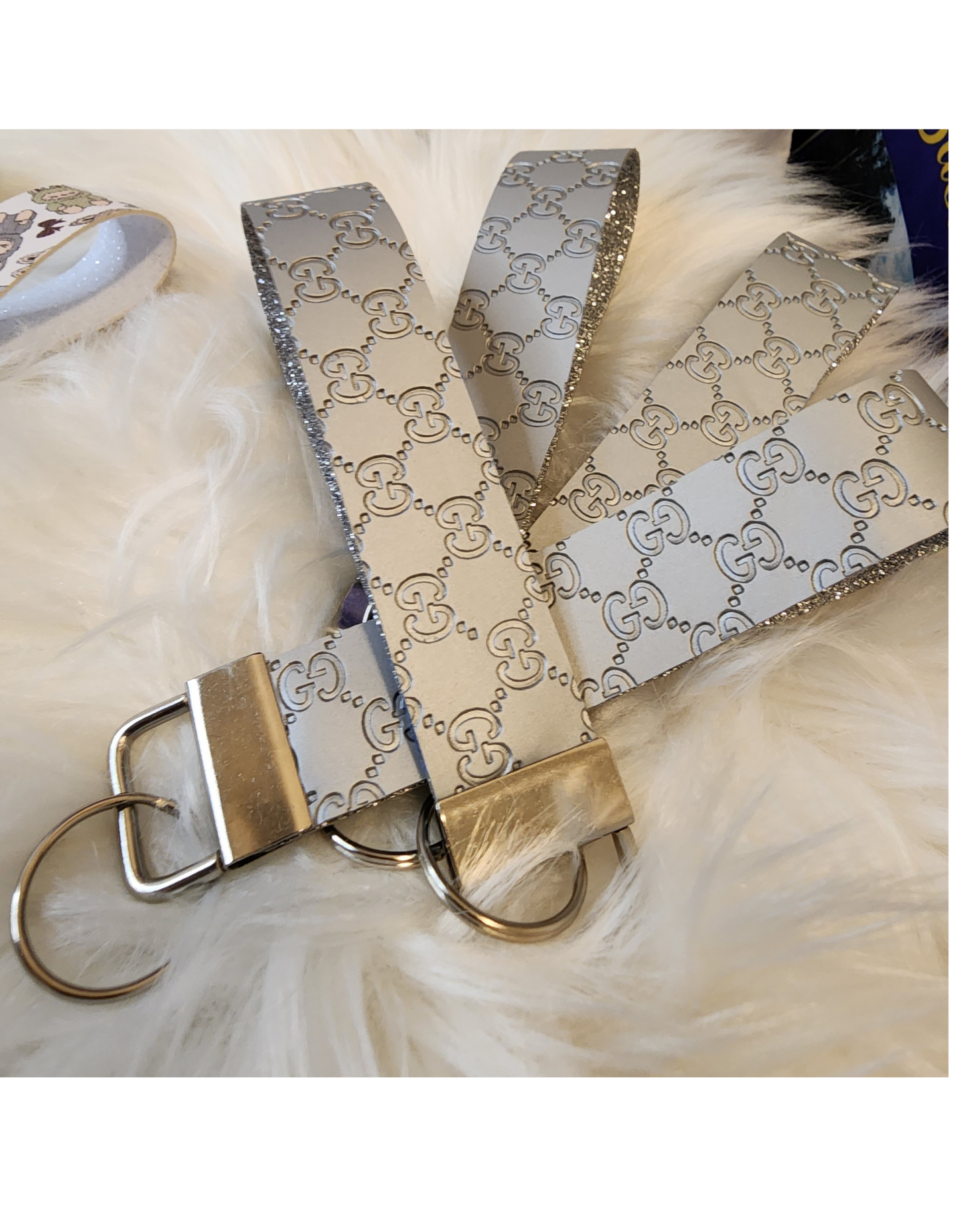 Faux Leather Wristlet Keychains