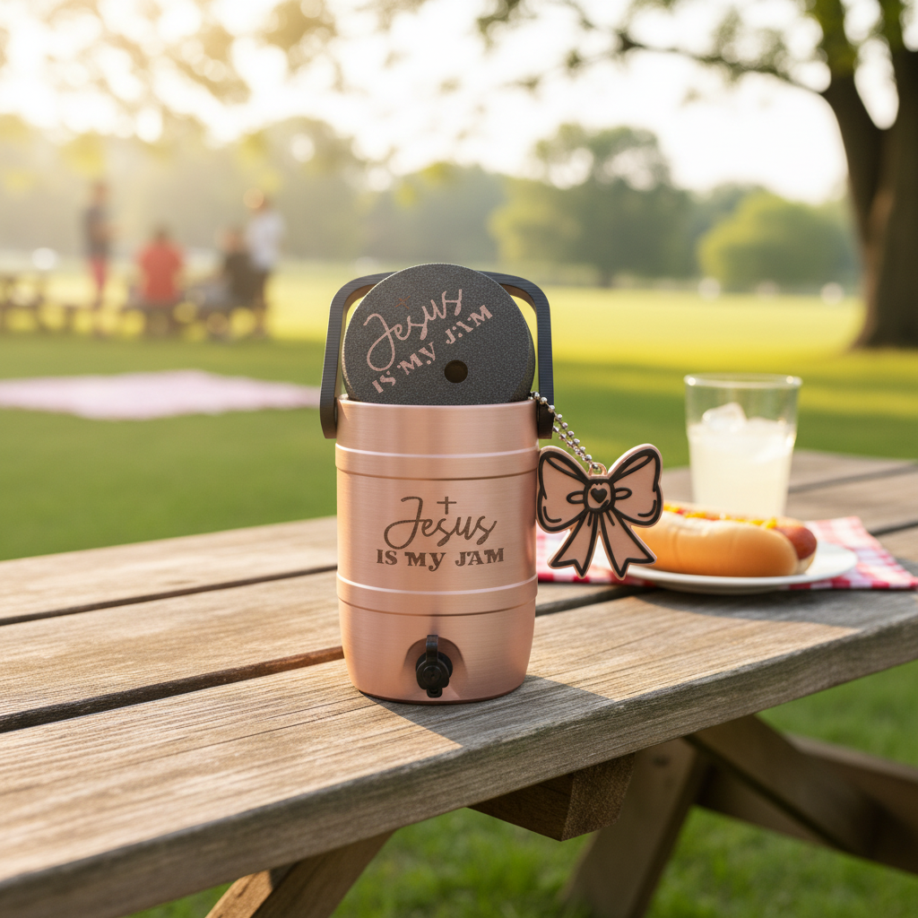 Jesus Is My Jam Can Cooler Koozie Lifestyle Mockup