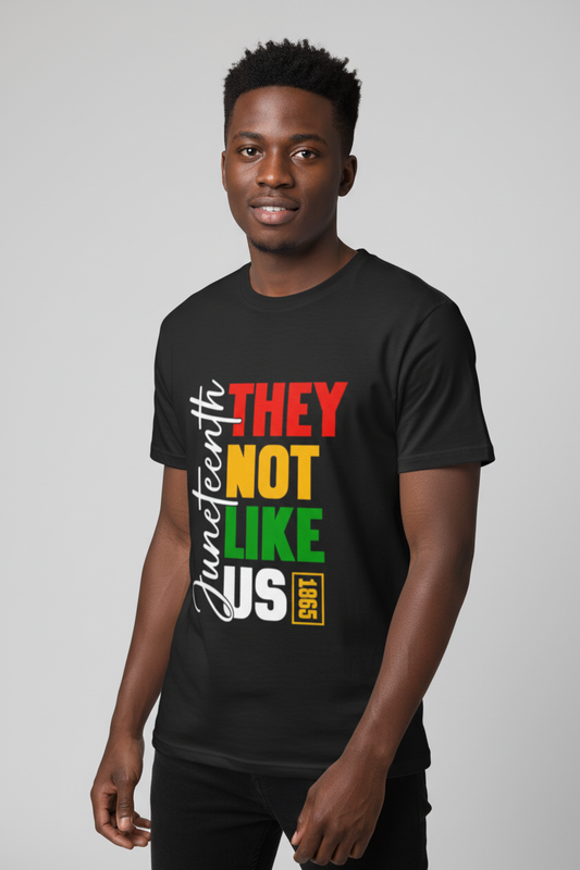 Juneteenth They Not Like Us 1865 Shirt Mockup
