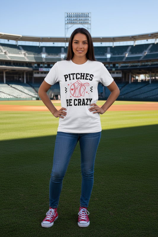 Pitches Be Crazy Female Model Ballpark Mockup