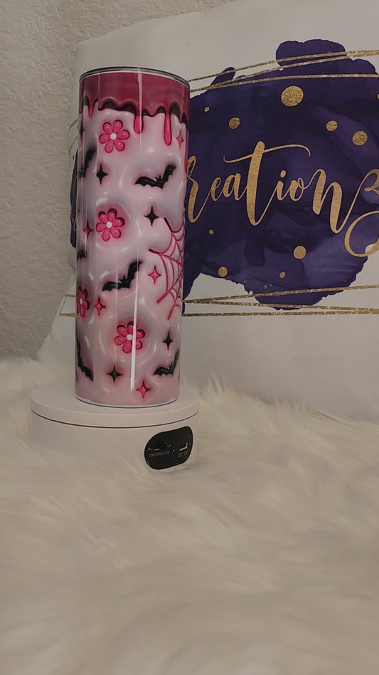 Spooky Boo 20oz Skinny Tumbler | Handmade Halloween Sublimation Tumbler