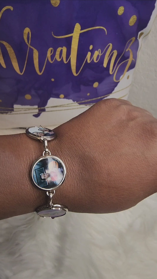 Custom Multi-Photo Memory Bracelet – Personalized Picture Chain
